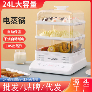 Hot-Selling Electric Steamer, Multi-Functional Visible Steam Pot, Household Steamer, Large Capacity Multi-Layer Steamer, Integrated Quick-Heating Steamer