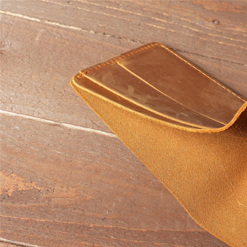 1060 Men's Crazy Horse Leather Wallet Genuine Leather Wallet Card Case Simple Retro European and American Style Foreign Trade Amazon AliExpress