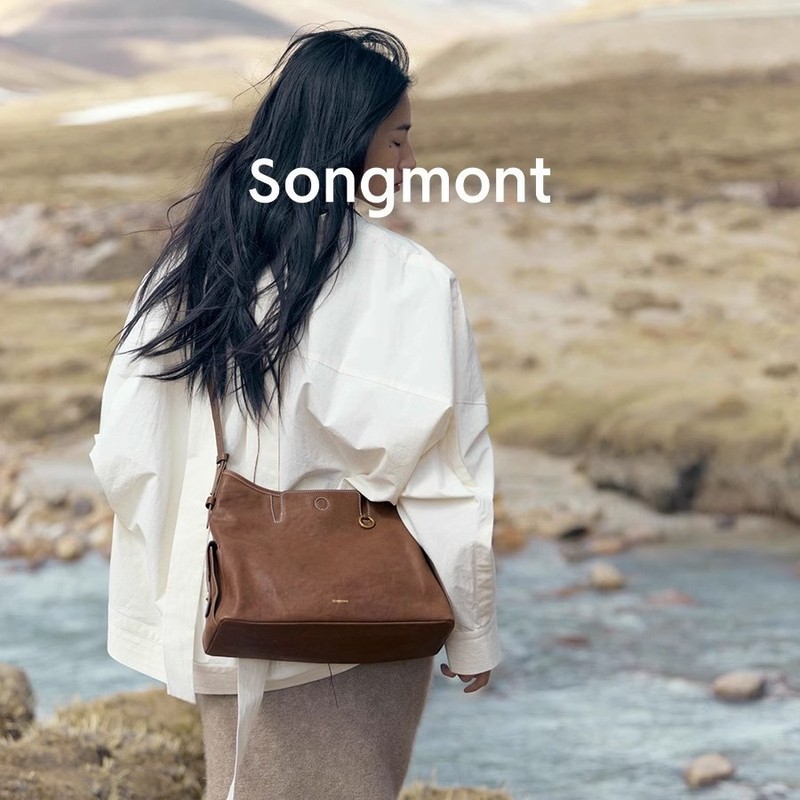 李娜Songmont山下有松循迹系列hobo包植鞣牛皮单肩斜挎手提软包|undefined