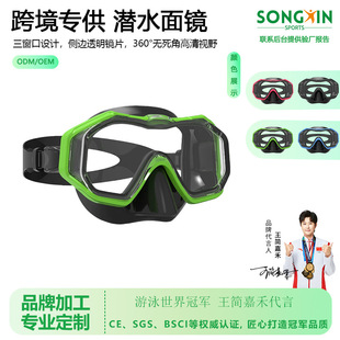 Cross-Border Supply, Quick Sample Collection, Personalized Customized Swimming Goggles, High-Definition Anti-Fog Diving Mask, Professional Snorkeling Suit Wholesale
