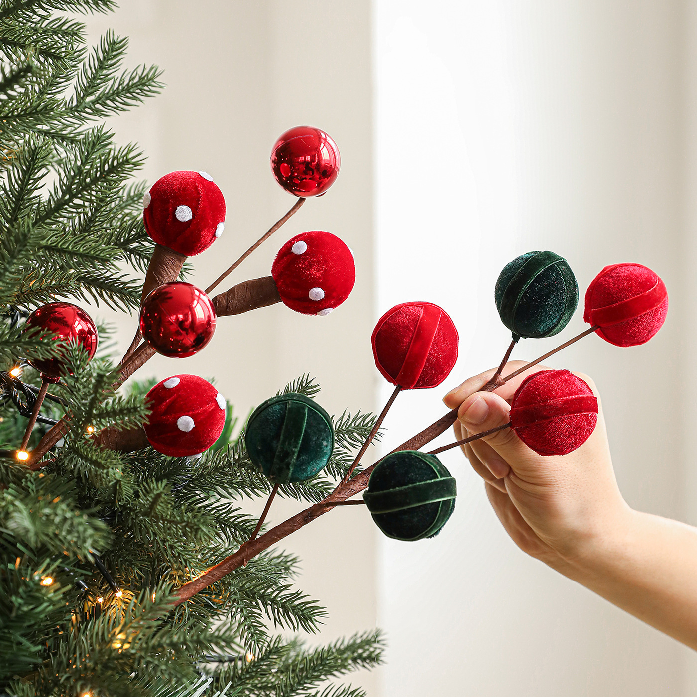 Nueva bola de espuma caramelo peluche Lollipop ornamentación adornos de árbol de Navidad guirlanda arreglos de flores decorados festivos