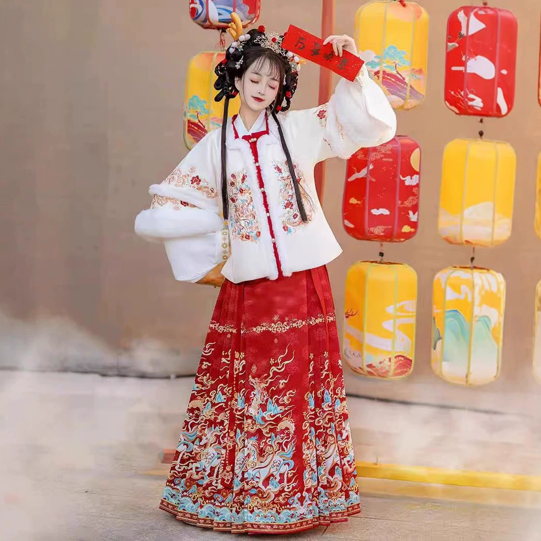 2024 осень и зима новая годовалая юбка Ningming