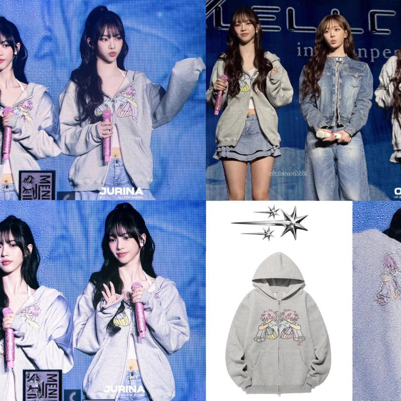 Korean Trendy Brand Yoo Ji-Min's Same Style Niche Designer Zip-Up Hooded Sweatshirt Jacket Top 2026 Spring and Autumn Korean Trendy Brand Yoo Ji-Min's Same Style Niche Designer Zip-Up Hooded Sweatshirt Jacket Top 2026 Spring and Autumn