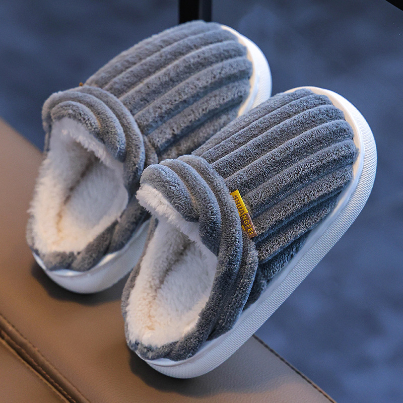 Zapatillas de algodón para niños de invierno 2024 nuevas bolsas de niños y niñas con padres e hijos caseros, zapatillas de algodón cálidas para niños mayores