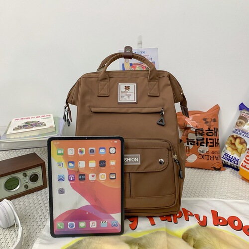  New Japanese Style School Bag Women's Simple Lightweight Large Capacity Student Backpack Outdoor Travel Leisure Bag