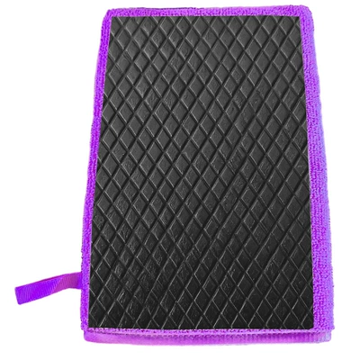 Car Wash Mud Cloth, Car Cleaning Car cleaning tools - vertical-diamond-mud-gloves-purple