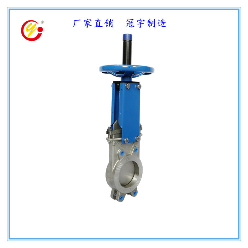 厂家供应对夹式不锈钢软密封刀闸阀  6寸口径德标明杆直通浆液阀