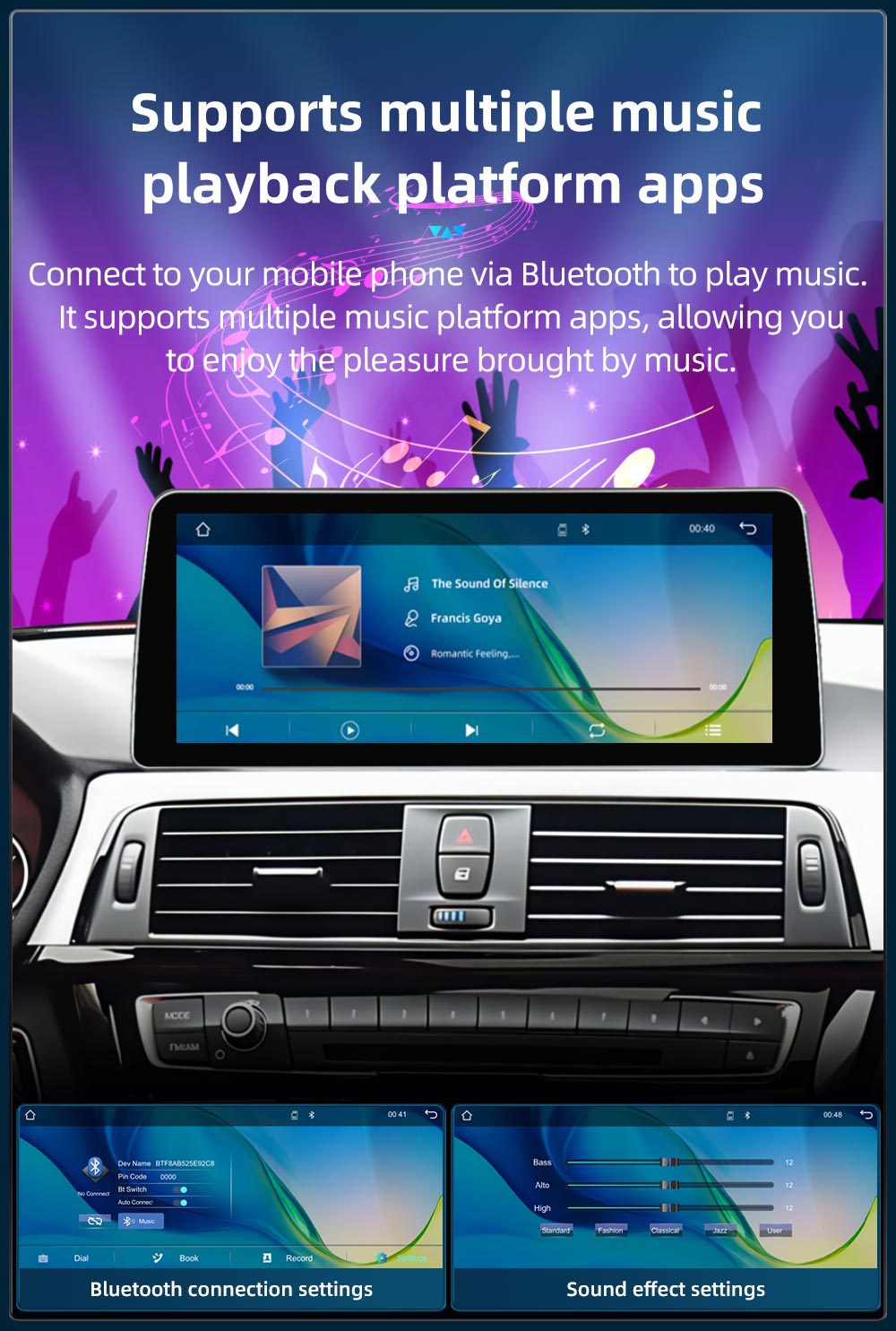 Suitable for Bmw 3 Series 4 Series F30 F31 F32 F34 Car Central Control Large Screen Navigation Carplay Player