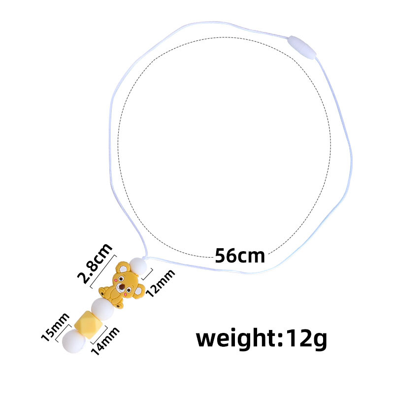Bebé molar mordedor masticable colgante accesorios de joyería para niños mordedor palo dibujos animados silicona Koala teether collar