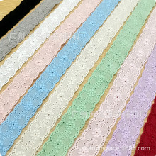 天盈2.5cm厂家直销酒红色棉布蕾丝花边辅料女装服装纺织装饰材料