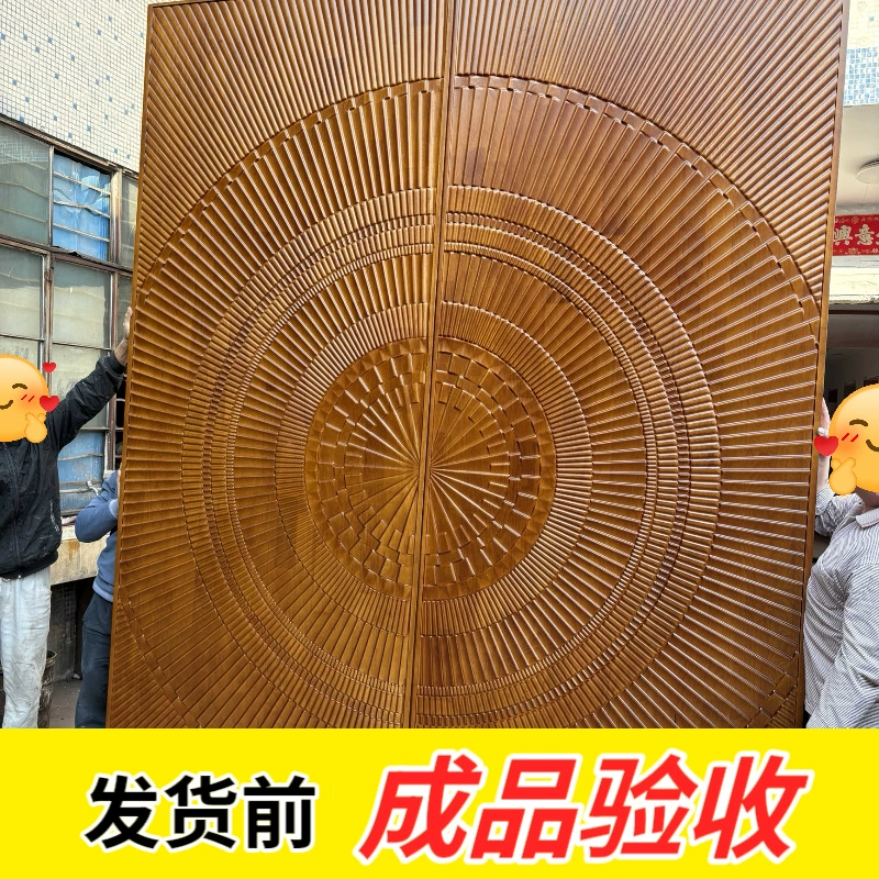 Дверь производителя новая входная древесная текстура двойная solid wood дверь вилла дверь сельский частный дом дверь вход охрана дверь