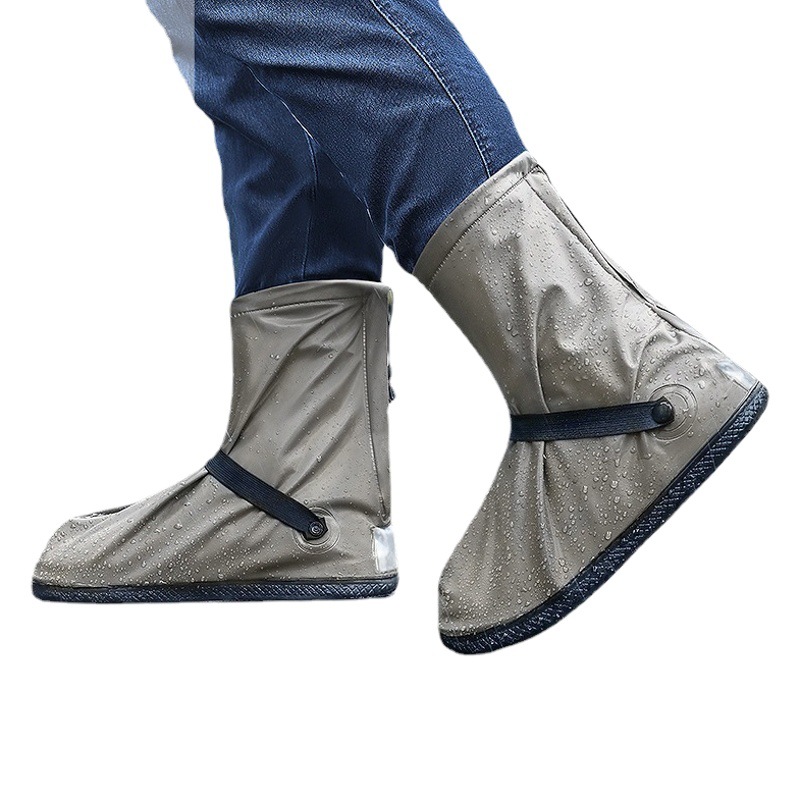 Cubierta del zapato de lluvia al por mayor PVC al aire libre viaje alta cubierta del zapato día lluvioso impermeable antideslizante cubierta del zapato Botas de lluvia de silicona cubierta image 1