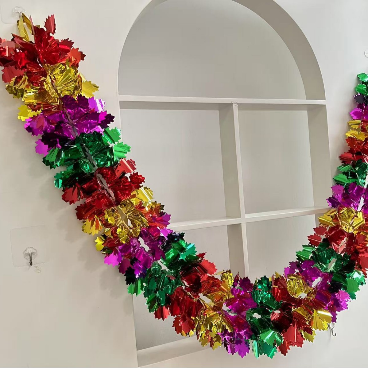 Funeral trefilado adornos de cinta multiplicidad color brillante hoja de arce melocotón corazón moneda de cobre manzana girasol