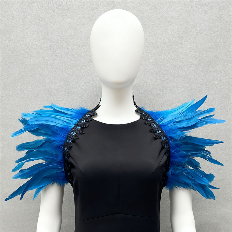 Amazon plumas mantel luchador show traje gladiador vestido estilo vikingo carnaval antiguo abrigo aristocrático TK