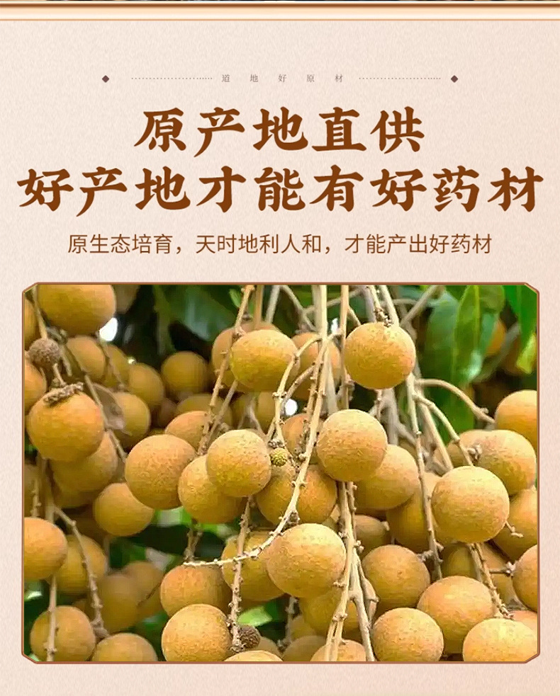 Dried Longan Fruit Meat Gui Yuan 500g Pitted Sugar Free Herbal Tea Bulk key features