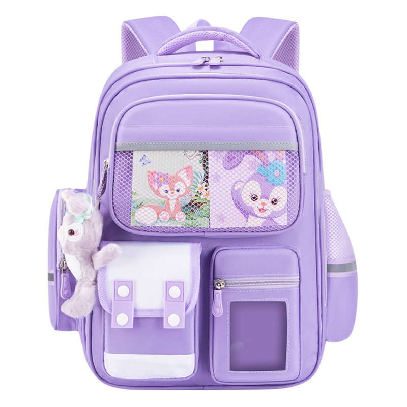 2023 nueva mochila Niños estudiantes de escuela primaria Grado uno, dos, tres a seis niños y niñas súper ligero taburete niños carga de alivio de la protección de la columna vertebral