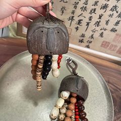 景区热卖卡杜斯天然果壳满愿种子手摇风铃疗愈系手工包挂车挂礼物