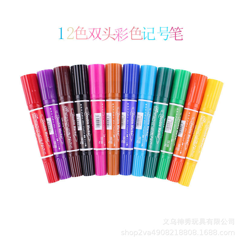1 marcador de doble cabeza pintado a mano traje de diseño estudiante pluma de acuarela traje de tinta alcohólica pintura pincel de pluma de color