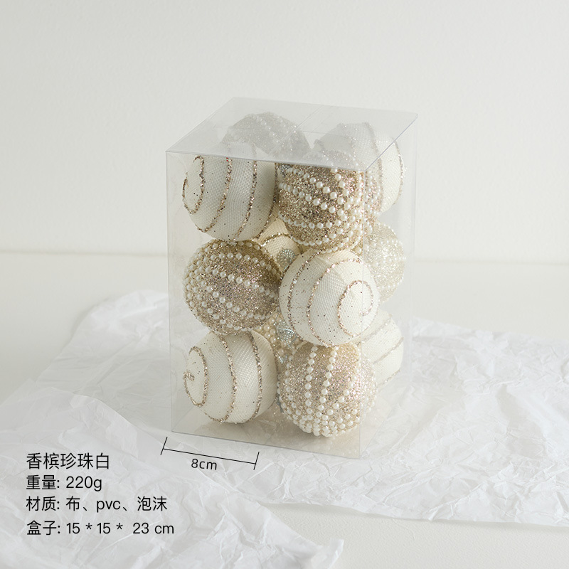 Bola de Navidad de champán, colgante de decoración de árbol de Navidad, bola pintada a mano, decoración de la escena de la ventana, accesorios, decoraciones navideñas