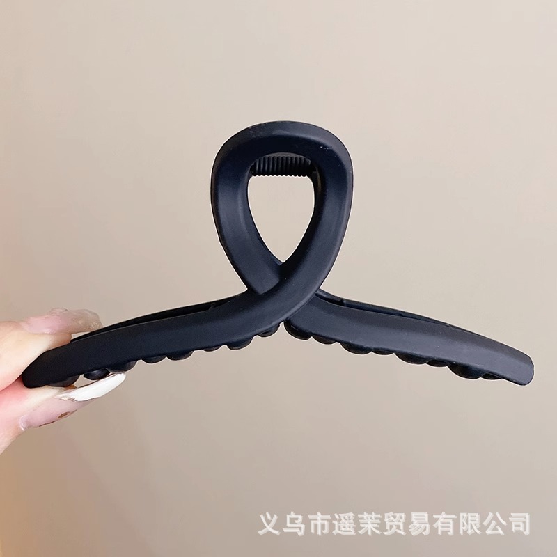 咖色磨砂抓夹女2025年新款发夹后脑勺大号发量多鲨鱼夹子发卡头饰|undefined