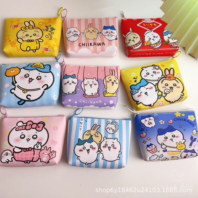 New Cartoon Chiikawa Cute Doll Claw Machine Rainbow Bear Storage Coin Purse Wholesale Pvc Card Holder with Fine Glitter New Cartoon Chiikawa Cute Doll Claw Machine Rainbow Bear Storage Coin Purse Wholesale Pvc Card Holder with Fine Glitter