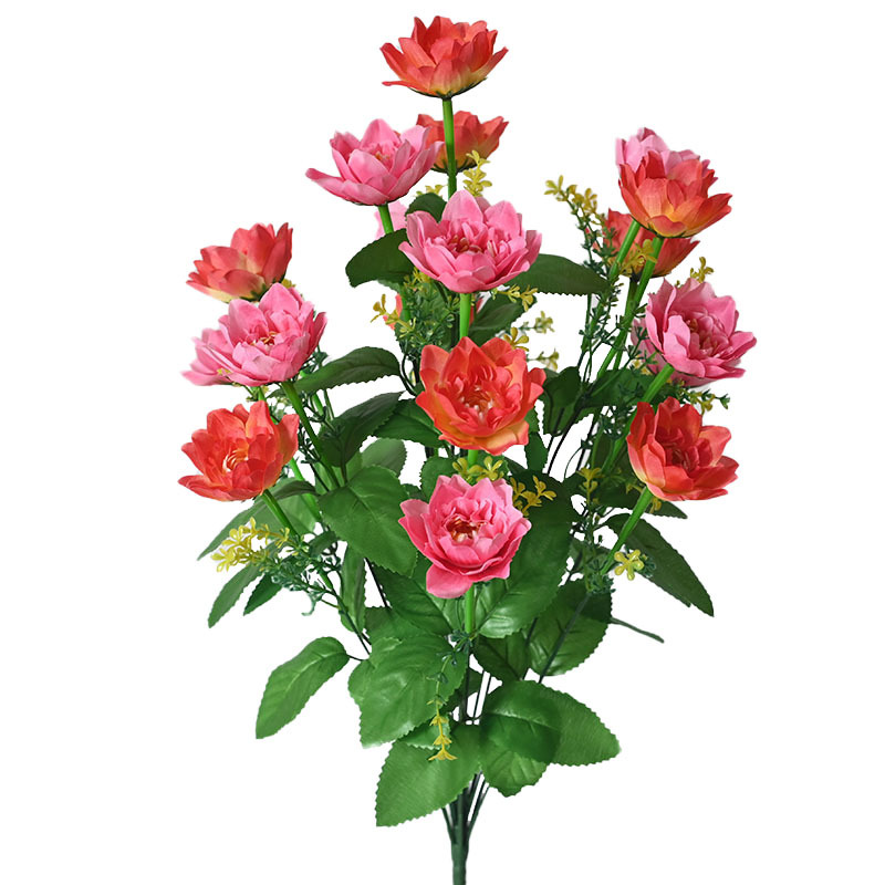 Flores simuladas 18 flores peonía cama de flores mixtas decoración de boda decoración de la sala de estar flores falsas ramo
