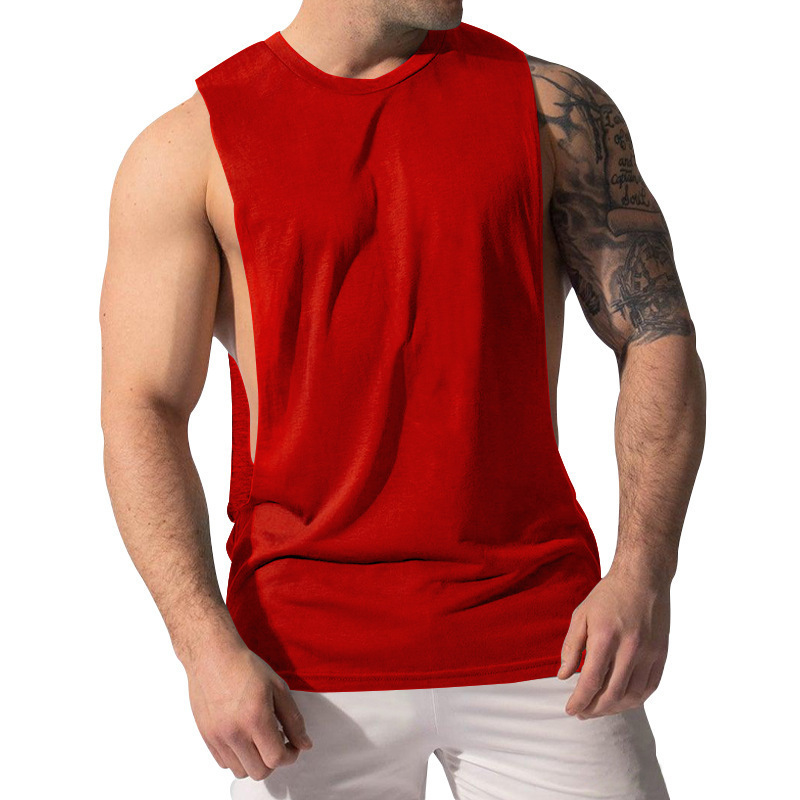 2023 verano nuevo tamaño europeo chaleco sin mangas de los hombres Comercio exterior suelta deportes casual moda color sólido chaleco