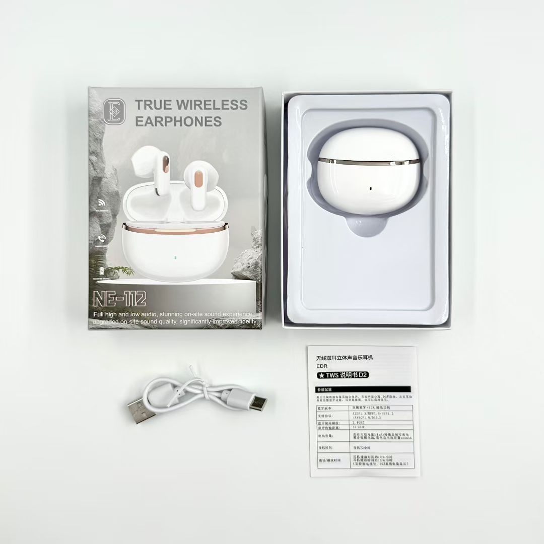 Nuevo NE112 auriculares Bluetooth inalámbricos de alta calidad de sonido de doble oído inalámbrico tipo TWS auriculares deportivos estéreo