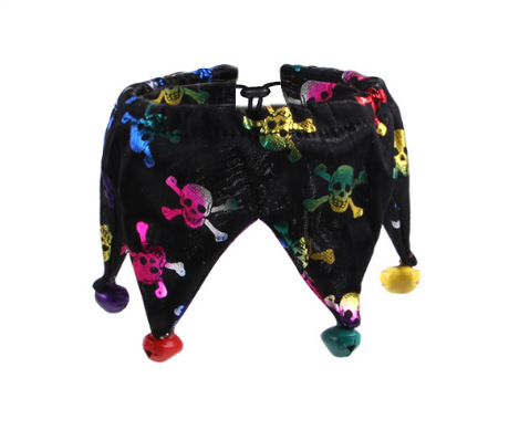 Transfronterizo nuevo Halloween mascota decoración calabaza sombrero divertido gato cráneo tocado saliva toalla traje al por mayor