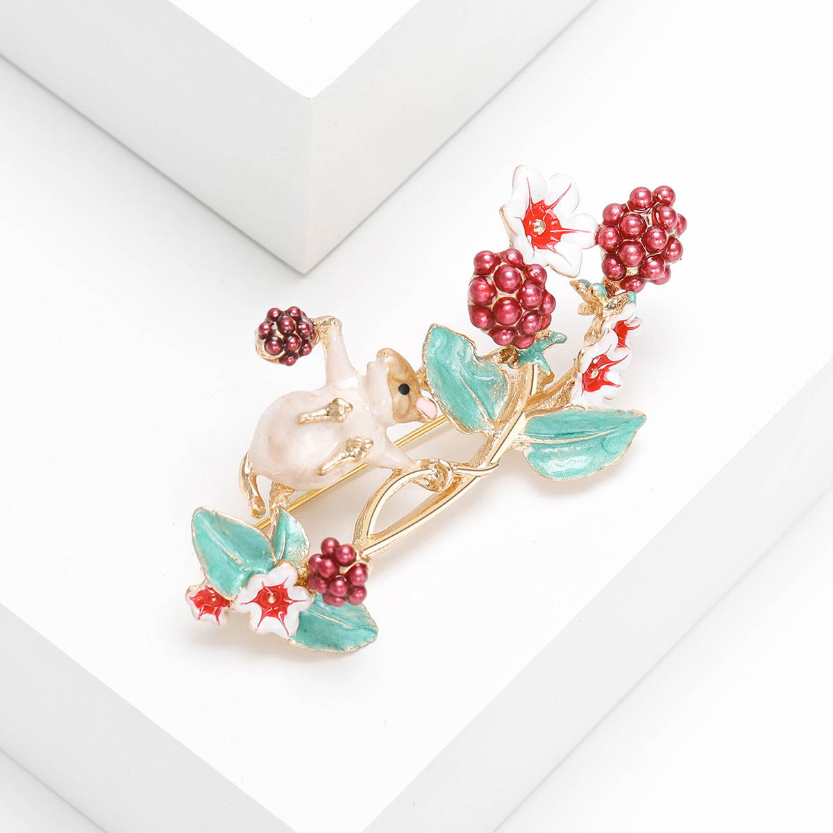 Squirrel Pattern Pastoral Pin Squirrel Alloy Enamel Women's Brooches