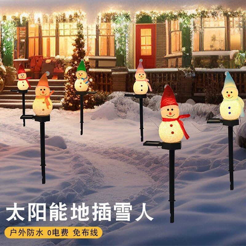 New Christmas Led Colored Lights Snowman Outdoor Solar Atmosphere Lights Lawn Garden Lights Garden Ground Decorative Lights New Christmas Led Colored Lights Snowman Outdoor Solar Atmosphere Lights Lawn Garden Lights Garden Ground Decorative Lights