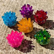 白水晶电镀水晶簇红粉绿蓝多色镀彩水晶家居摆件水晶批发跨境代发