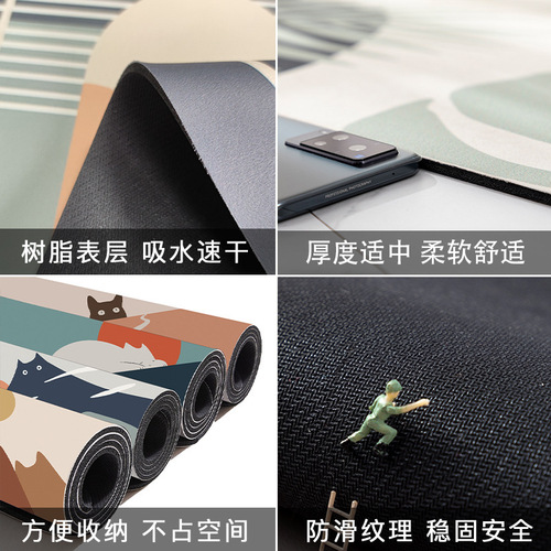 Soft diatom mud bathroom floor mat cartoon cute bathroom mouth absorbent foot mat toilet non-slip mat quick drying