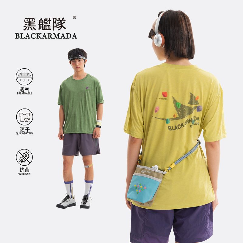 Black Fleet Outdoor Sports Cool Print Quick-Drying Short-Sleeved T-Shirt for Men and Women Loose Moisture-Wicking Top Summer Thin Style Black Fleet Outdoor Sports Cool Print Quick-Drying Short-Sleeved T-Shirt for Men and Women Loose Moisture-Wicking Top Summer Thin Style