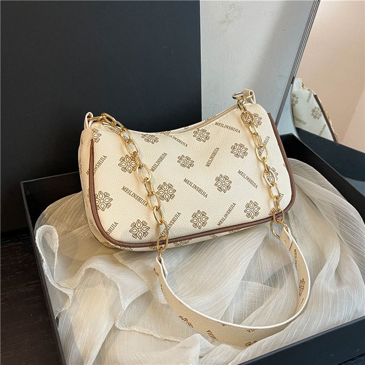 Este año bolsos populares para mujeres 2024 nueva moda moda casual impresión brazo bolsos de hombro impresión bolsos pequeños