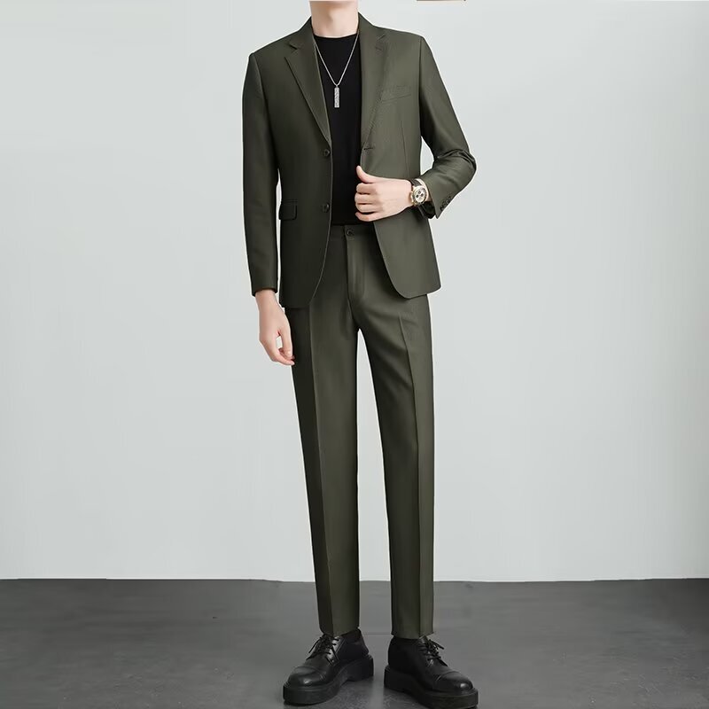 High-end Sense Light Mature Han Feng Suit suit Boys Casual Slim-fit Ins Small Suit Jacket Autumn Fashion Top Single