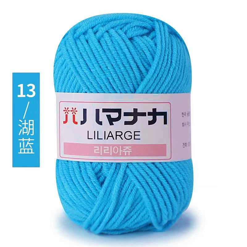 Пряжа Wool LILIARGE, 4-поли́к Milk Cotton, клубки 25 г, 74 цвета — вязание крючком и DIY