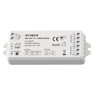 WT-DMX-M WiFi RF Reset Switch RGB/RGBW/RGB CCT 3 in 1 DMX512 Master