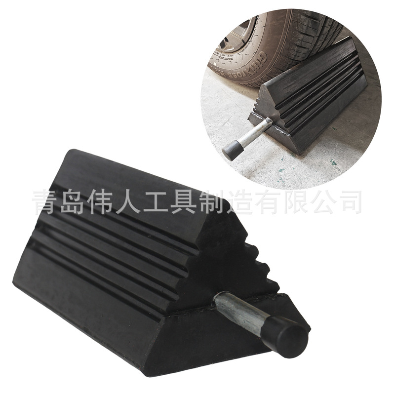 Portable Rubber Parking Wedge Aircraft Brake Blocks Triangular Rubber Wheel Blocker with Handle Portable Rubber Parking Wedge Aircraft Brake Blocks Triangular Rubber Wheel Blocker with Handle