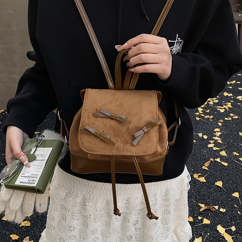 Mochila de mujer de arco encantador estilo estilo mirad color bolsas escolares nuevas mochilas infantiles moda