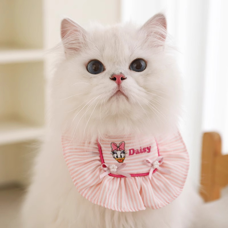 Disney Mickey serie Daisy toallas de saliva gatito arco rosa lindo围兜 ajustable accesorios para perros