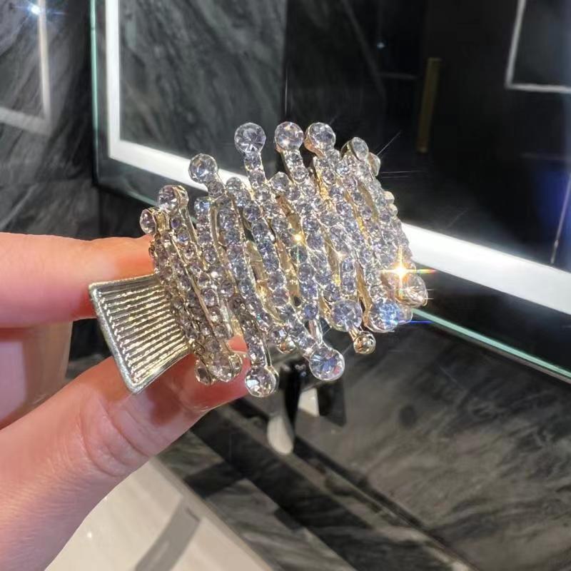 合金水钻黑色马尾夹