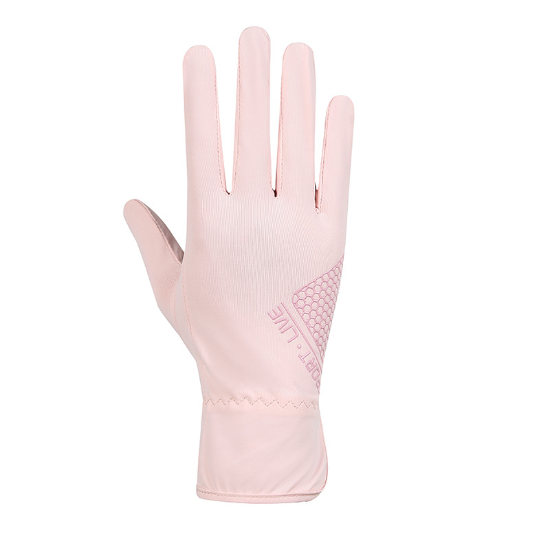Guantes de protección solar para mujer verano al aire libre conducción deportiva protección solar fresco transpirable fino dedo completo guantes de pantalla táctil