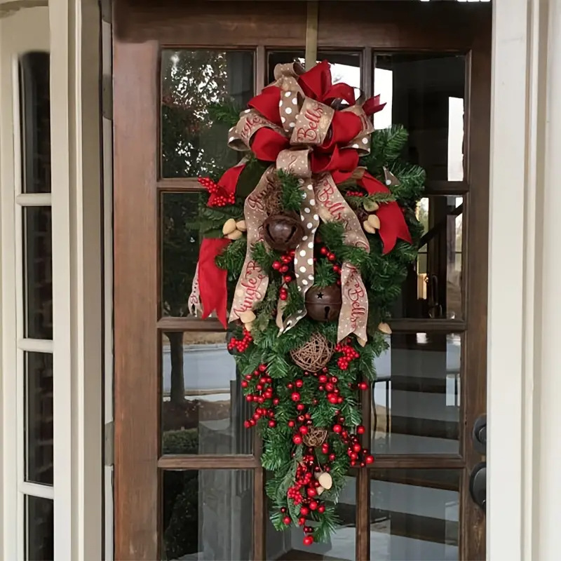 アメリカの手作りクリスマス装飾品クリスマス倒掛木60/ 90cmブドウ紅果クリスマスツリークロスボーダー起爆金|undefined