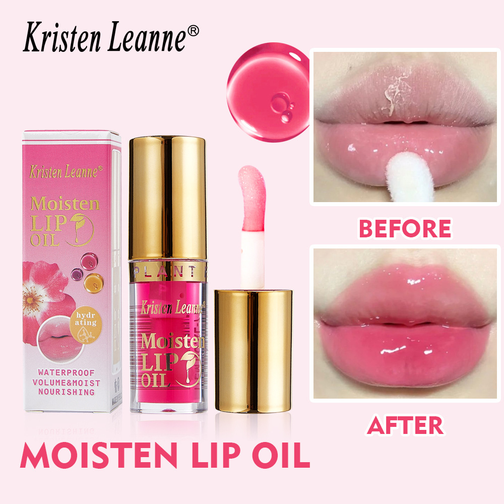 KRISTEN LEANNE Black Technology Langanhaltender, wasserfester Lipgloss mit Pflanzenblättern und feuchtigkeitsspendendem Farblippenöl_voghion.com
