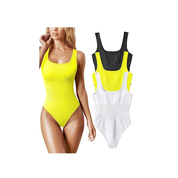 Europa y América transfronteriza comercio exterior amazon verano AliExpress mujeres U-cuello sin mangas chaleco apretado mono
