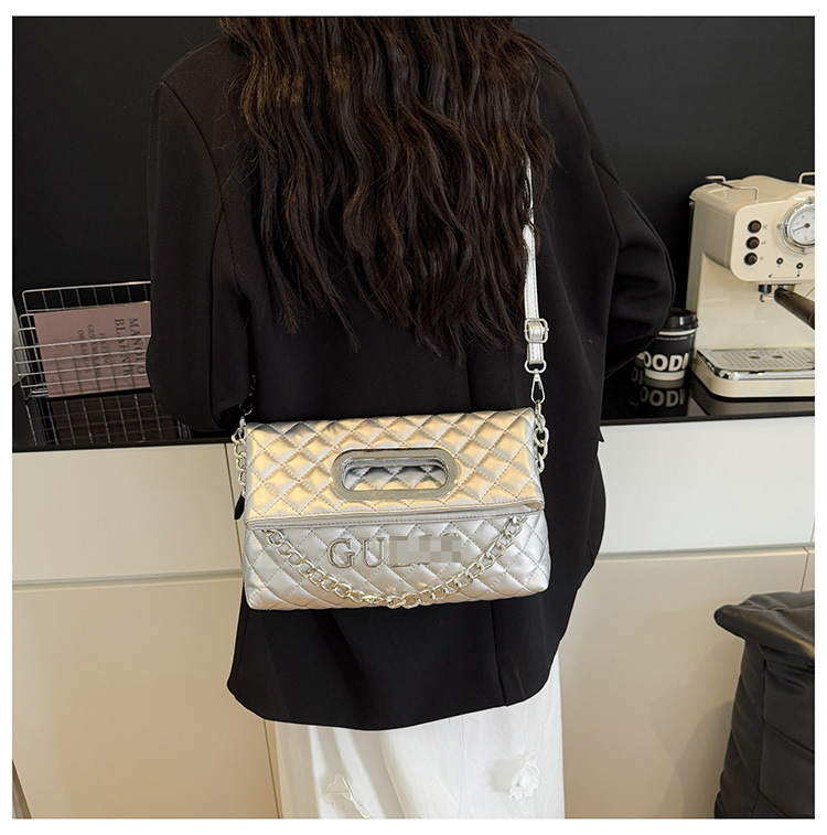 Moda cadena rombo axila bolso femenino comercio exterior nuevo nicho bolso plegable temperamento bandolera de un solo hombro