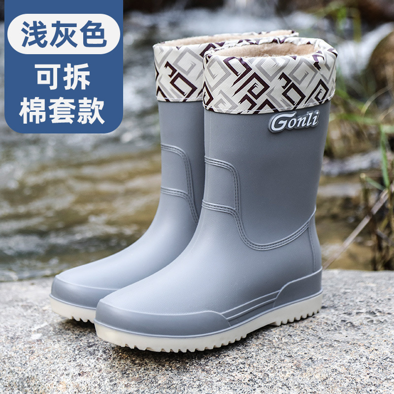 Botas de lluvia de mujer zapatos de lluvia de mujer 2023 nuevas botas de lluvia de barril alto para mujeres comercio exterior de Corea del Sur al por mayor transfronterizo