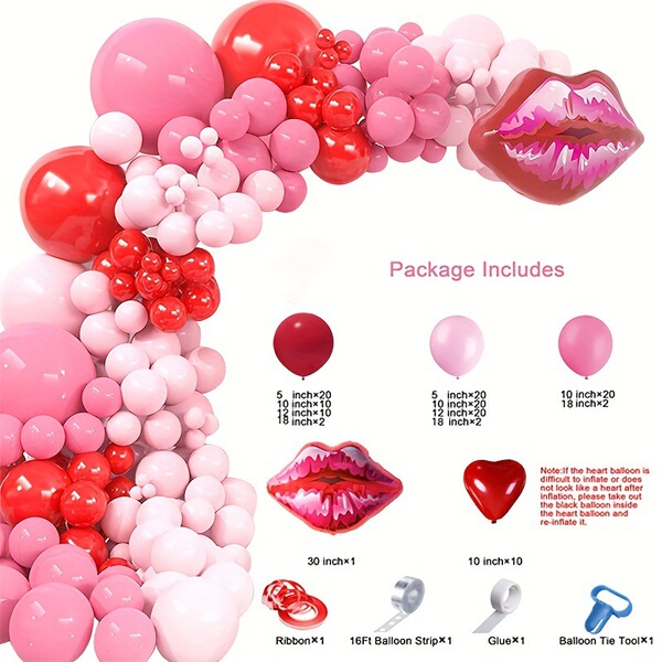 Fuchsia red balloon heart shaped for bride for St. Valentine's Day