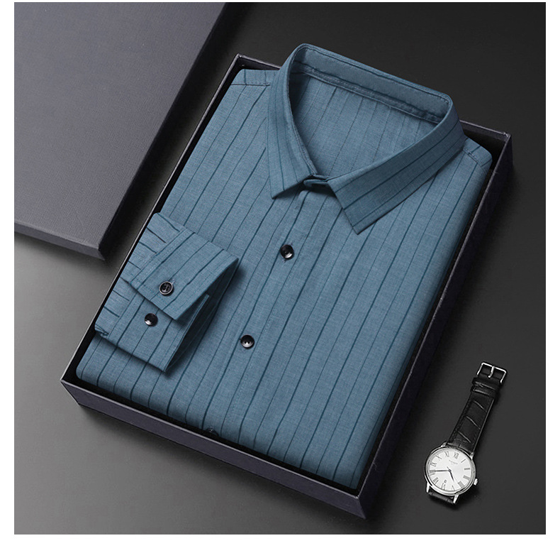 Camicia elegante uomo manica lunga traspirante no stiro_voghion.com